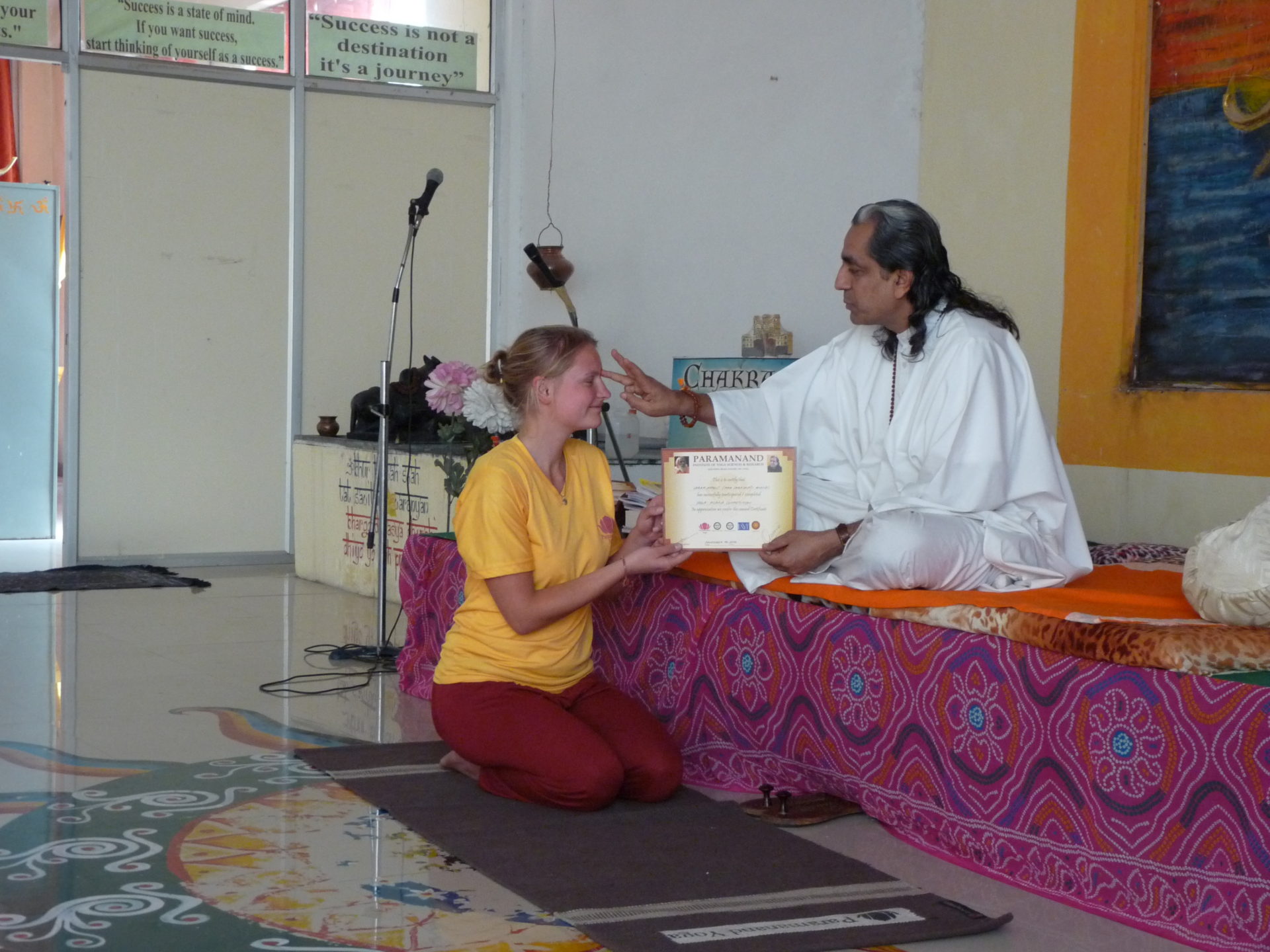 Segnung von Guru ji